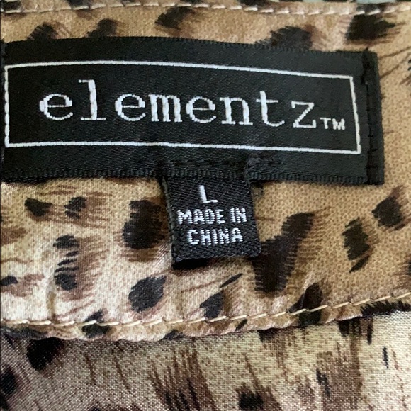 Elementz Large Silky Animal Print Sleeveless Top - Picture 7 of 7